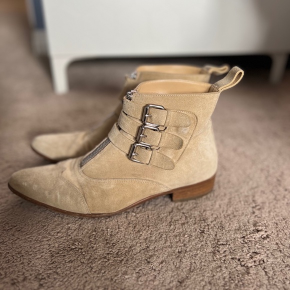 TABITHA SIMMONS Early Buckled Suede Ankle Boots - Picture 5 of 6